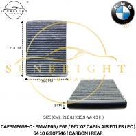BMW E65 / E66 / E67 '02 CABIN AIR FITLER ( PC ) 64 10 6 907 746 ( CARBON ) REAR
