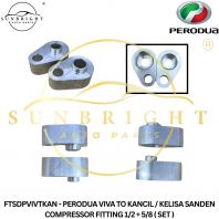 FTSDPVIVTKAN - PERODUA VIVA TO KANCIL / KELISA SANDEN COMPRESSOR FITTING 1/2 + 5/8 ( SET )