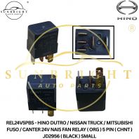 REL24V5PBS - HINO DUTRO / NISSAN TRUCK / MITSUBISHI FUSO / CANTER 24V NAIS FAN RELAY ( ORG ) 5 PIN ( CHNT ) JD2956 ( BLACK ) SMALL