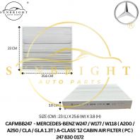 MERCEDES-BENZ W247 / W177 / W118 ( A200 / A250 / CLA / GLA 1.3T ) A-CLASS '12 CABIN AIR FILTER ( PC ) 247 830 0172