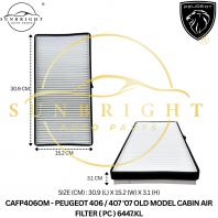PEUGEOT 406 / 407 '07 OLD MODEL CABIN AIR FILTER ( PC ) 6447.KL