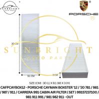 PORSCHE CAYMAN BOXSTER '12 / '20 781 / 981 / 987 / 911 / CARRERA 991 CABIN AIR FILTER ( SET ) 99157237100 / 981 911 991 / 981 982 911 - OUT