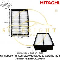 HITACHI EXCAVATOR ZX200-3 / 210 / 240 / 330-3 CABIN AIR FILTER ( PC ) 22308 - IN