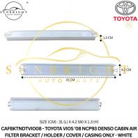 CAFBKTNDTVIO08 - TOYOTA VIOS '08 NCP93 DENSO CABIN AIR FILTER BRACKET / HOLDER / COVER / CASING ONLY - WHITE