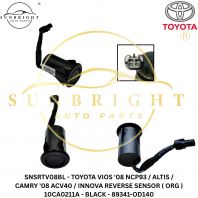 SNSRTV08BL - TOYOTA VIOS '08 NCP93 / ALTIS / CAMRY '08 ACV40 / INNOVA REVERSE SENSOR ( ORG ) 10CA0211A - BLACK - 89341-OD140
