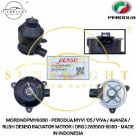 MORDNDPMY6080 - PERODUA MYVI '05 / VIVA / AVANZA / RUSH DENSO RADIATOR MOTOR ( ORG ) 263500-6080 - MADE IN INDONESIA