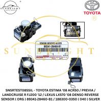SNSRTEST08SSIL - TOYOTA ESTIMA '08 ACR50 / PREVIA / LANDCRUISE R FJ200 '12 / LEXUS LX570 '08 DENSO REVERSE SENSOR ( ORG ) 89341-28460-B1 / 188300-0350 ( 040 ) SILVER