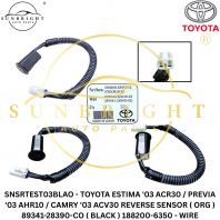 SNSRTEST03BLAO - TOYOTA ESTIMA '03 ACR30 / PREVIA '03 AHR10 / CAMRY '03 ACV30 REVERSE SENSOR ( ORG ) 89341-28390-CO ( BLACK ) 188200-6350 - WIRE