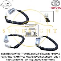SNSRTEST03WHIO - TOYOTA ESTIMA '03 ACR30 / PREVIA '03 AHR10 / CAMRY '03 ACV30 REVERSE SENSOR ( ORG ) 89341-28390-A1 ( WHITE ) 188200-6350 - WIRE