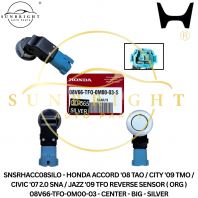SNSRHACC08SILO - HONDA ACCORD '08 TAO / CITY '09 TMO / CIVIC '07 2.0 SNA / JAZZ '09 TFO REVERSE SENSOR ( ORG ) 08V66-TFO-0M00-03 - CENTER - BIG - SILVER