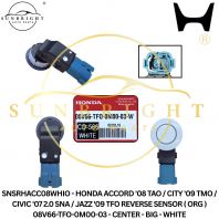SNSRHACC08WHIO - HONDA ACCORD '08 TAO / CITY '09 TMO / CIVIC '07 2.0 SNA / JAZZ '09 TFO REVERSE SENSOR ( ORG ) 08V66-TFO-0M00-03 - CENTER - BIG - WHITE