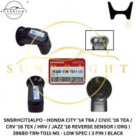 SNSRHCIT14LPO - HONDA CITY '14 T9A / CIVIC '16 TEA / CRV '16 TEX / HRV / JAZZ '16 REVERSE SENSOR ( ORG ) 39680-T9N-T011-M1 - LOW SPEC ( 3 PIN ) BLACK