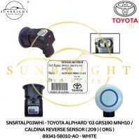SNSRTALP03WHI - TOYOTA ALPHARD '03 GRS190 MNH10 / CALDINA REVERSE SENSOR ( 209 ) ( ORG ) 89341-58010-AO - WHITE