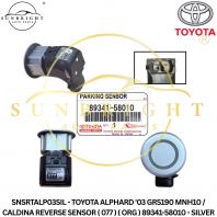 SNSRTALP03SIL - TOYOTA ALPHARD '03 GRS190 MNH10 / CALDINA REVERSE SENSOR ( 077 ) ( ORG ) 89341-58010 - SILVER