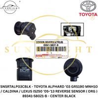 SNSRTALP03CBLK - TOYOTA ALPHARD '03 GRS190 MNH10 / CALDINA / LEXUS IS250 '05-'13 REVERSE SENSOR ( ORG ) 89341-58021-B - CENTER BLACK