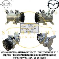 CPHMCX510TSS - MAZDA CX5 '13 / '20 / BIANTE / MAZDA 6 '12 6PK RS13 ( 4 LEG ) HANON TO SEIKO-SEIKI COMPRESSORE ( ORG ) KD77-61450A - CS-0546008