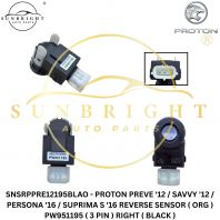 SNSRPPRE12195BLAO - PROTON PREVE '12 / SAVVY '12 / PERSONA '16 / SUPRIMA S '16 REVERSE SENSOR ( ORG ) PW951195 ( 3 PIN ) RIGHT ( BLACK )