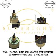 SWBLH302R4S - HINO 302R / 342R BLOWER SWITCH ( COOLTEC ) CT=RSW-1295 ( 6 PIN ) 4 SPEED