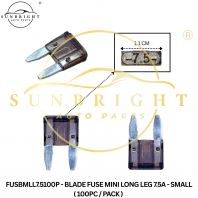FUSBMLL7.5100P - BLADE FUSE MINI LONG LEG 7.5A - SMALL ( 100PC / PACK )