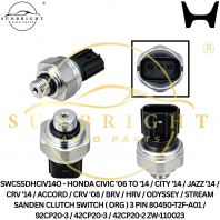SWCSSDHCIV14O - HONDA CIVIC '06 TO '14 / CITY '14 / JAZZ '14 / CRV '14 / ACCORD / CRV '08 / BRV / HRV / ODYSSEY / STREAM SANDEN CLUTCH SWITCH ( ORG ) 3 PIN 80450-T2F-A01 / 92CP20-3 / 42CP20-3 / 42CP20-2 ZW-110023