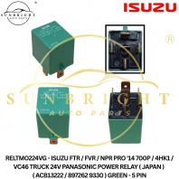 RELTMO224VG - ISUZU FTR / FVR / NPR PRO '14 700P / 4HK1 / VC46 TRUCK 24V PANASONIC POWER RELAY ( JAPAN ) ( ACB13222 / 897262 9330 ) GREEN - 5 PIN