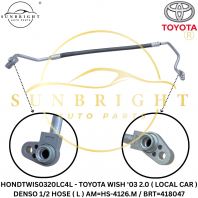 HONDTWIS0320LC4L - TOYOTA WISH '03 2.0 ( LOCAL CAR ) DENSO 1/2 HOSE ( L ) AM=HS-4126.M / BRT=418047