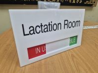 Customised Room Signage with sliding slot