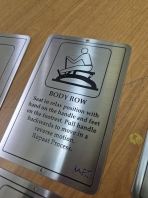 Stainless Steel Information Signage for Exercise Equipment
