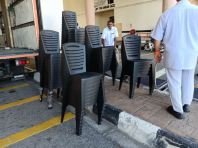 Heavy Duty Black Plastic Chair for Hospital, Clinic & Public Facilities   Stackable Institutional Chair for Healthcare, School & Government Use  Malaysia