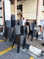 Heavy Duty Black Plastic Chair for Hospital, Clinic & Public Facilities   Stackable Institutional Chair for Healthcare, School & Government Use  Malaysia