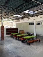 Heavy Duty Canteen Table & Bench Set (Fiberglass Top)   Industrial Cafeteria & R&R Furniture  Meja Kantin Besi Fiberglass  ʳ������ / ���������� Malaysia