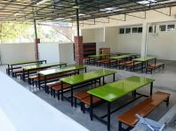 Heavy Duty Canteen Table & Bench Set (Fiberglass Top)   Industrial Cafeteria & R&R Furniture  Meja Kantin Besi Fiberglass  ʳ������ / ���������� Malaysia