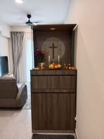 Modern Christian Prayer Altar Cabinet with LED Lighting   Wooden Home Church Altar Cabinet for Contemporary Living Spaces  �Ҿ�������̨  ��������̨�Ҿ� Malaysia