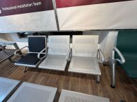 Stainless Steel Metal Waiting Link Chair | Epoxy Finish Link Chair | Public Area Waiting Chair | Metal Link Seating System | Kerusi Menunggu Besi Hospital dan Klinik Malaysia | Hospital Clinic Bank Waiting Chair Malaysia