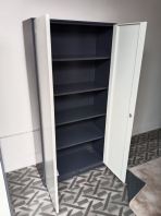 Heavy Duty Full Height Steel Cupboard | Steel Swing Door Cabinet with 4 Adjustable Shelves | Almari Besi Tinggi Heavy Duty | Kabinet Fail Besi Pejabat  | Steel Filing Cabinet Malaysia