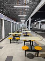 Heavy Duty Canteen Table & Bench Set (4 Seater)   Fibreglass Table Top, Kukuh & Mudah Dibersihkan  Ideal for Cafeteria, Food Court & R&R Areas  Food Court Table & Bench Supplier Malaysia (Penang, Kedah, Perlis, KL, Puchong, Ipoh & More)