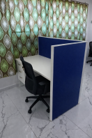 Modern Office Table with Partition | Individual Office Workstation Cubicle | Personal Workspace Desk with Fabric Panel | Ideal for Corporate Office, Call Centre & Admin Use | Office Furniture Supplier Malaysia