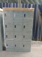 12 Compartment Steel Locker Cabinet with Individual Locks   Kabinet Loker Besi Kukuh & Berkunci  Ideal for Office, Factory, Staff Room, School & Industrial Use  Pembekal Perabot Pejabat & Industri Malaysia (Penang, KL, Selangor & Nationwide)