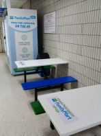 Fibreglass Table & Bench Set (4 Seater)   Meja & Kerusi Fibreglass Tahan Lasak, Mudah Cuci & Jimat Ruang  Ideal for Food Court, R&R, Cafeteria, Kiosk & FamilyMart Outlet  Pembekal Meja & Kerusi Fibreglass Malaysia (Penang, KL, Selangor & Nationwide)