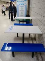 Fibreglass Table & Bench Set (4 Seater)   Meja & Kerusi Fibreglass Tahan Lasak, Mudah Cuci & Jimat Ruang  Ideal for Food Court, R&R, Cafeteria, Kiosk & FamilyMart Outlet  Pembekal Meja & Kerusi Fibreglass Malaysia (Penang, KL, Selangor & Nationwide)