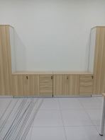 Office Workstation with Partition (2 4 Pax)   Meja Pejabat Berkongsi dengan Divider & Mobile  Office Storage Cabinet & Filing Cabinet (High & Low Cabinet)  Ideal for Office, Corporate Space, Startup & Commercial Workspace  Pembekal Workstation dan Kabinet Pejabat Malaysia (Penang, KL, Selangor & Nationwide)