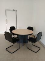 Round Discussion Table for Office & Meeting Room   Budget Office Furniture Series Meja Bulat Mesyuarat  Ideal for 4 Person Meeting, Small Office Discussion & Manager Room  Pembekal Office Furniture Malaysia (Penang, KL, Selangor & Nationwide)