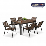 Garden Table & Chair Set (1 Table + 4 Chairs) - Outdoor Table & Chair