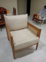 Modern Wooden Sofa Set (Muji Japanese Style)   Solid Wood Frame Fabric Sofa  Minimalist Living Room Sofa for Condo, Landed House, Airbnb & Homestay  Scandinavian & Japandi Concept Sofa  Sofa Kayu Konsep Jepun Malaysia (KL, Selangor, Penang & Nationwide)