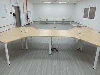 Custom Curved Office Workstation Table   Modern Collaborative Office Desk System with Cable Management  �����ִ��칫����վ��  Custom Office Furniture for Team Workspaces, Training Rooms & Corporate Offices  Office Workstation Malaysia (Kedah, Kulim Hi Tech, Penang, KL & Nationwide)