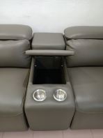 Premium Leather 3 Seater Electric Recliner Sofa   Modern Home Theater Cinema Sofa with Cup Holder & Hidden Storage Console  Motorized Adjustable Reclining Sofa for Living Room  Suitable for Home, Condo & Entertainment Room  Recliner Sofa Supplier Malaysia (Penang, KL, Selangor & Nationwide)