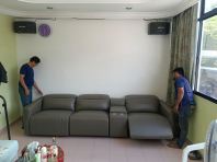 Premium Leather 3 Seater Electric Recliner Sofa   Modern Home Theater Cinema Sofa with Cup Holder & Hidden Storage Console  Motorized Adjustable Reclining Sofa for Living Room  Suitable for Home, Condo & Entertainment Room  Recliner Sofa Supplier Malaysia (Penang, KL, Selangor & Nationwide)