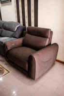 Premium 1 Seater Electric Recliner Sofa   Water Repellent Pet Friendly Fabric Anti-Gravity Lounge Chair  High Quality Motorized Home Theater & Living Room Recliner  Suitable for Condo, Apartment & Landed House  Recliner Sofa Supplier Malaysia (Penang, KL, Selangor & Nationwide)
