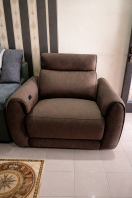 Premium 1 Seater Electric Recliner Sofa   Water Repellent Pet Friendly Fabric Anti-Gravity Lounge Chair  High Quality Motorized Home Theater & Living Room Recliner  Suitable for Condo, Apartment & Landed House  Recliner Sofa Supplier Malaysia (Penang, KL, Selangor & Nationwide)