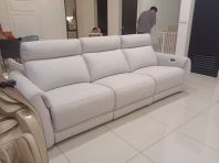 Premium 3 Seater Electric Recliner Sofa Malaysia   Anti Gravity Recliner Angle with Water Repellent Fabric  Pet Friendly & Easy Clean Fabric Sofa  Modern Living Room Sofa Furniture  Best Sofa Shop in Penang